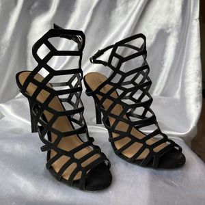 Black Strap Heels